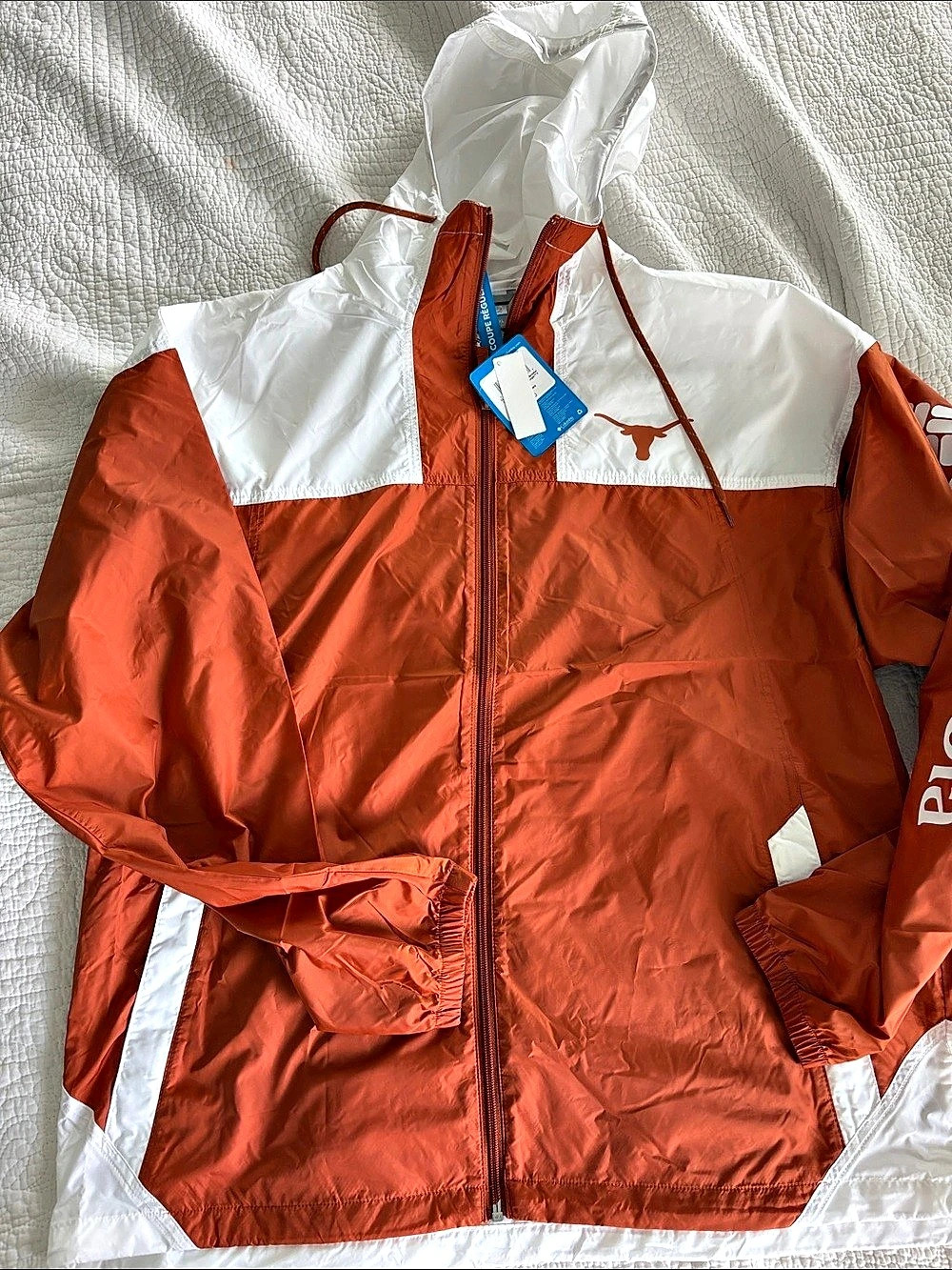 Columbia Texas Coupe XL Vtg Color Block Jacket in Orange & White Size XL NWT